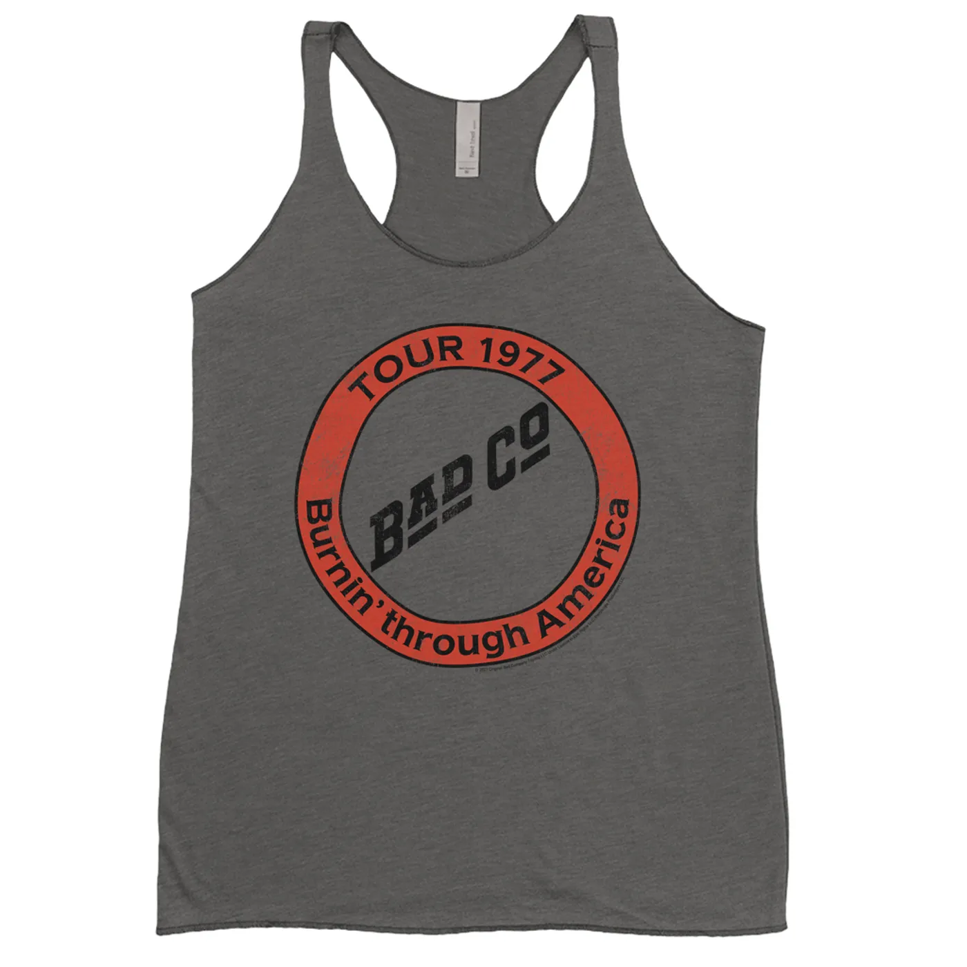 Bad Company Ladies' Tank Top | Burnin Sky Tour 1977 Distressed Bad Company Shirt