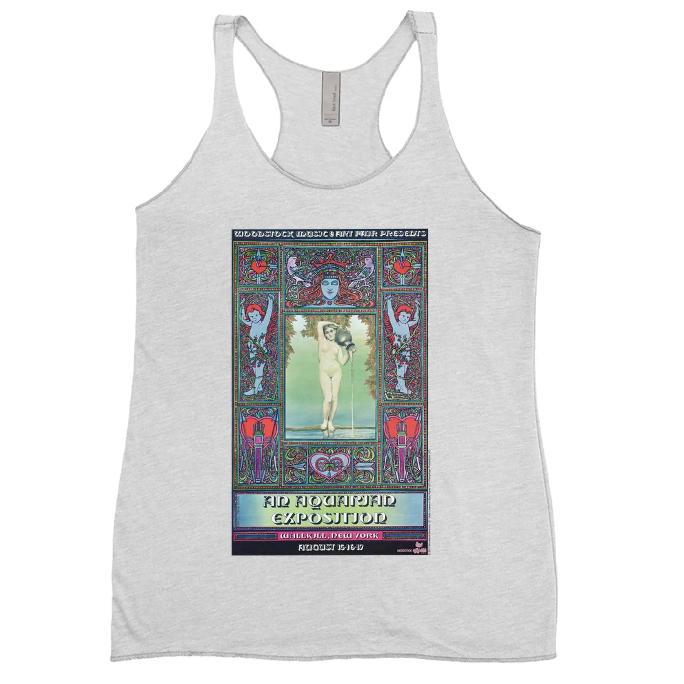 Woodstock Ladies' Tank Top | Aquarian Exposition Concert Poster Woodstock Shirt