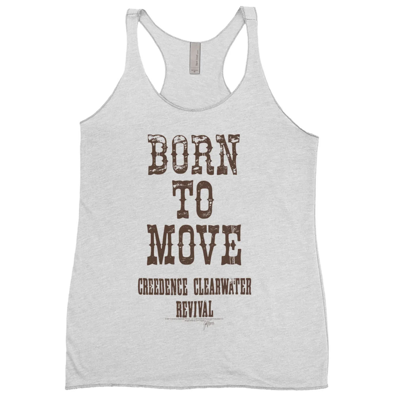 Creedence Clearwater Revival Ladies' Tank Top | Born To Move Distressed Creedence Clearwater Revival Shirt