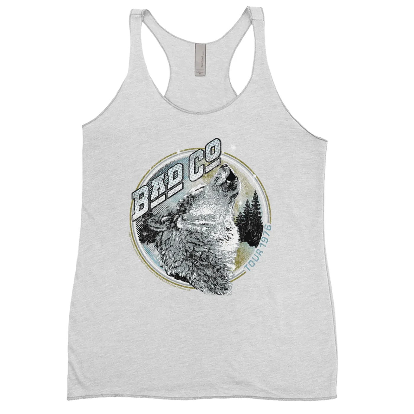 Bad Company Ladies' Tank Top | Wolf Pack Tour 1976 Distressed Bad Company Shirt