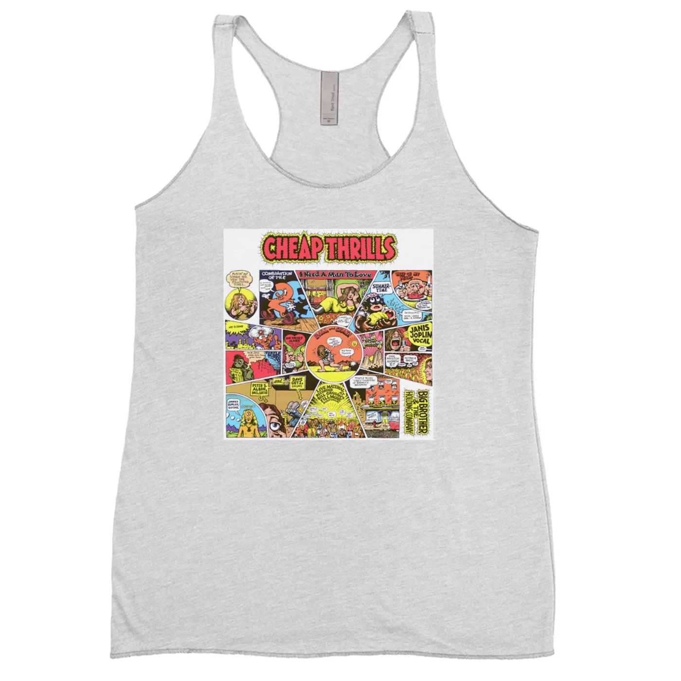 Big Brother & The Holding Company Ladies' Tank Top | Cheap Thrills Album Design Big Brother and The Holding Company Shirt