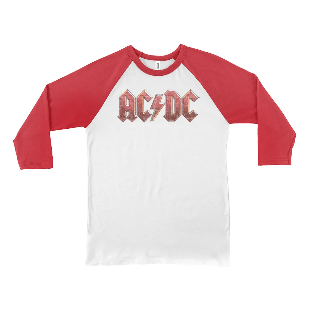 3/4 Sleeve Baseball Tee | Let There Be Rock 1977 Design Distressed Shirt