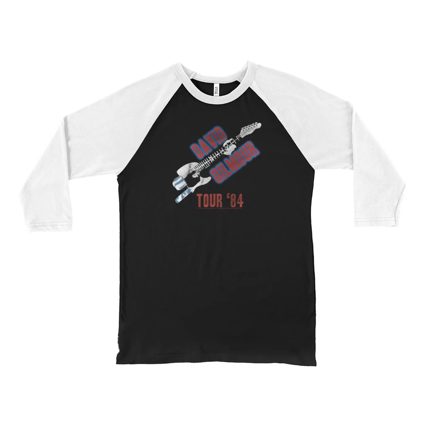 David Gilmour 3/4 Sleeve Baseball Tee | David Gilmour 1984 Tour David Gilmour Shirt