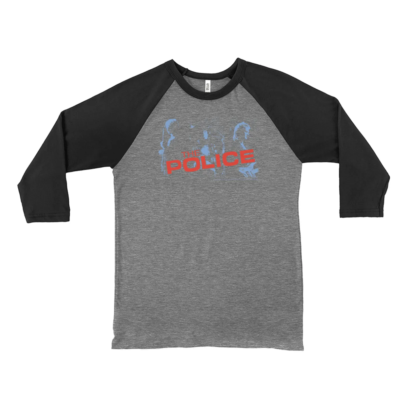 The Police 3/4 Sleeve Baseball Tee | The Police Band Photo And Logo Red The Police Shirt