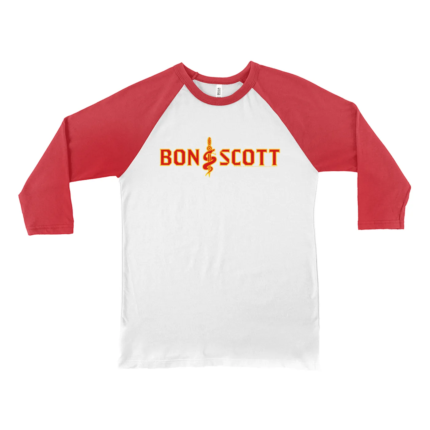 Bon Scott 3/4 Sleeve Baseball Tee | Bon Dagger And Snake Bon Scott Shirt