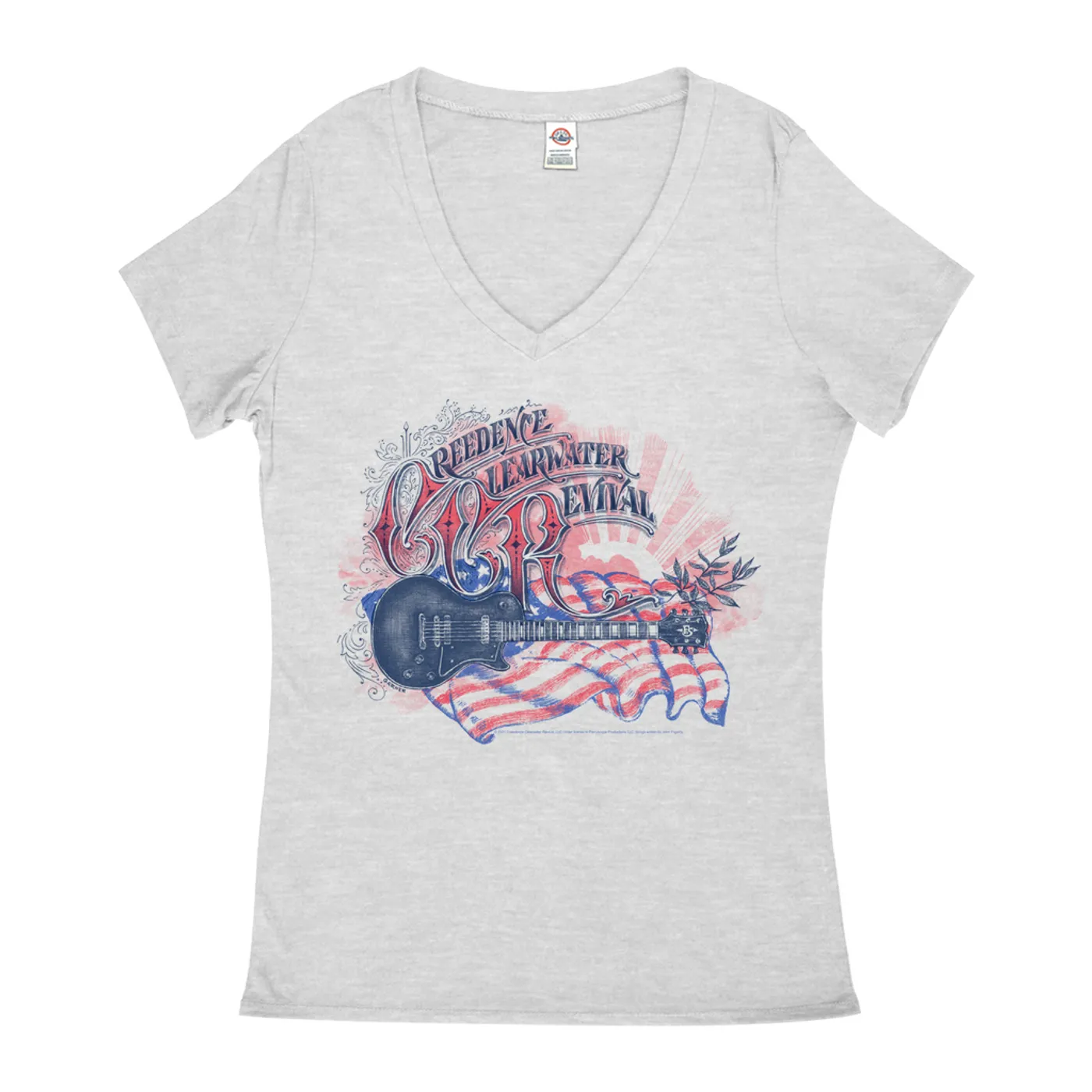 Creedence Clearwater Revival Ladies' V-neck T-Shirt | America And Music Creedence Clearwater Revival Shirt
