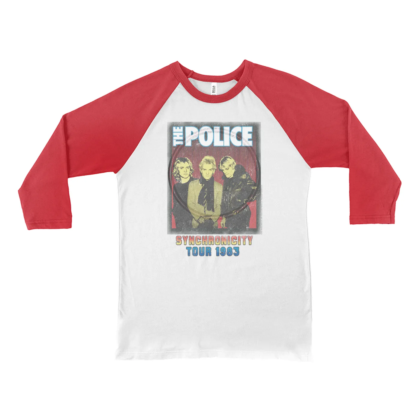 The Police 3/4 Sleeve Baseball Tee | Synchronicity Tour 1983 The Police Shirt
