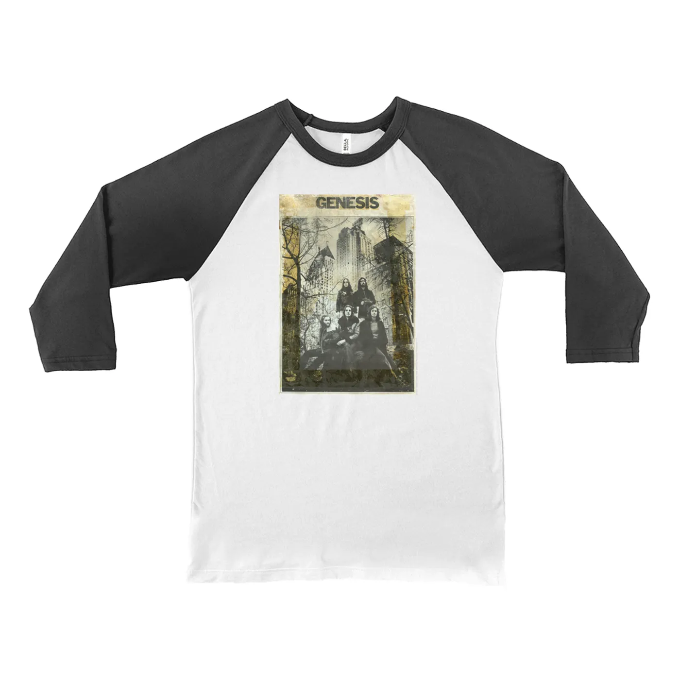 Genesis 3/4 Sleeve Baseball Tee | Genesis In NYC Photo Distressed Genesis Shirt