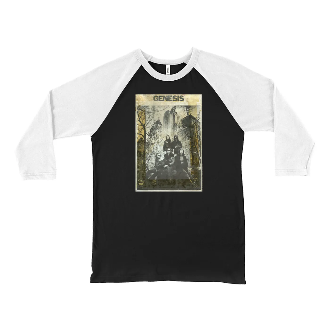 Genesis 3/4 Sleeve Baseball Tee | Genesis In NYC Photo Distressed Genesis Shirt