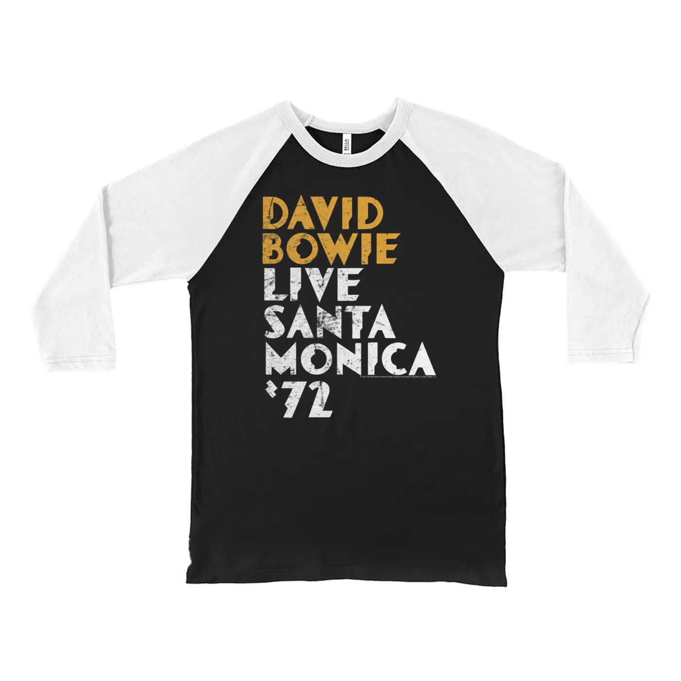 David Bowie 3/4 Sleeve Baseball Tee | David Bowie Live At Santa Monica 1972 David Bowie Shirt
