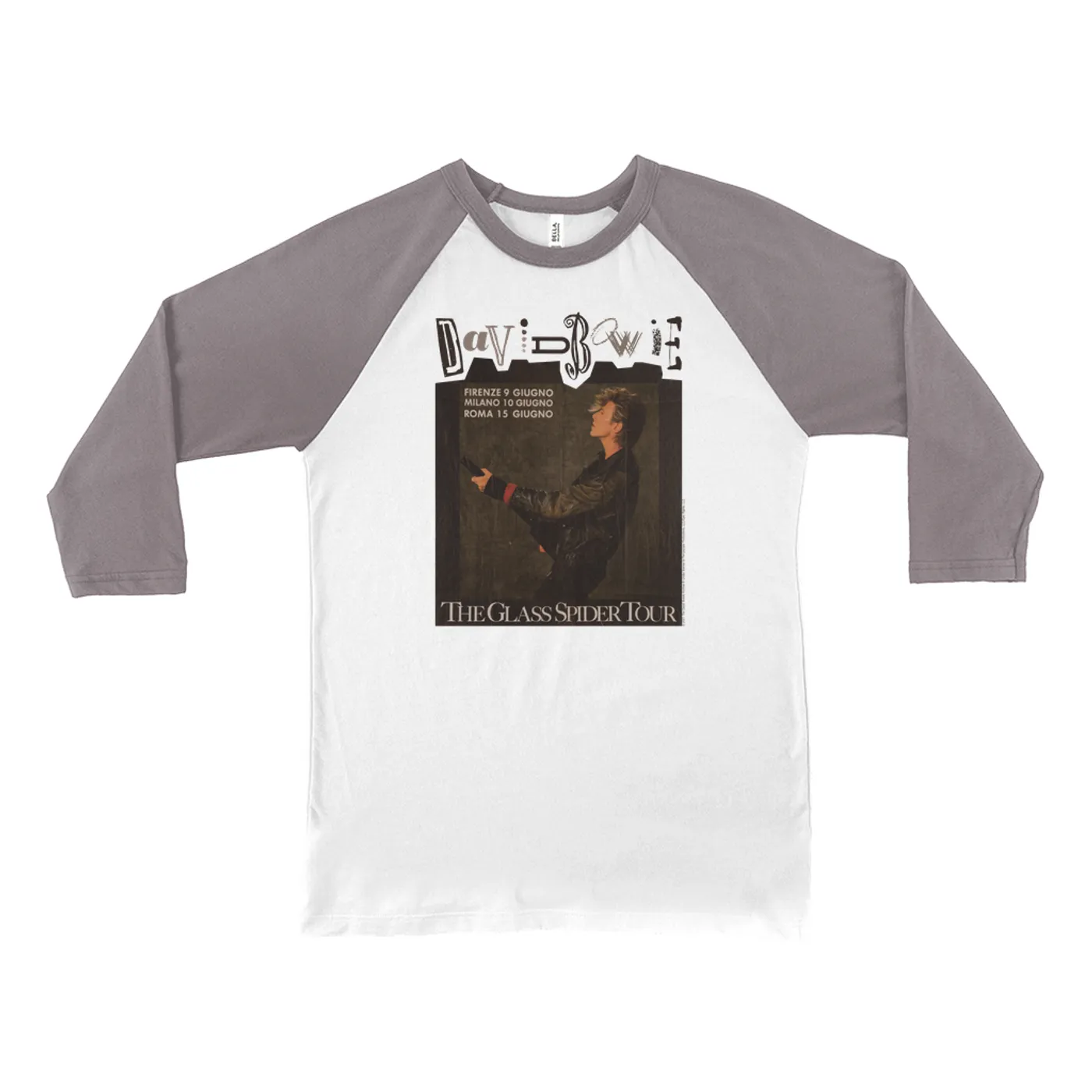 David Bowie 3/4 Sleeve Baseball Tee | The Glass Spider European Tour David Bowie Shirt