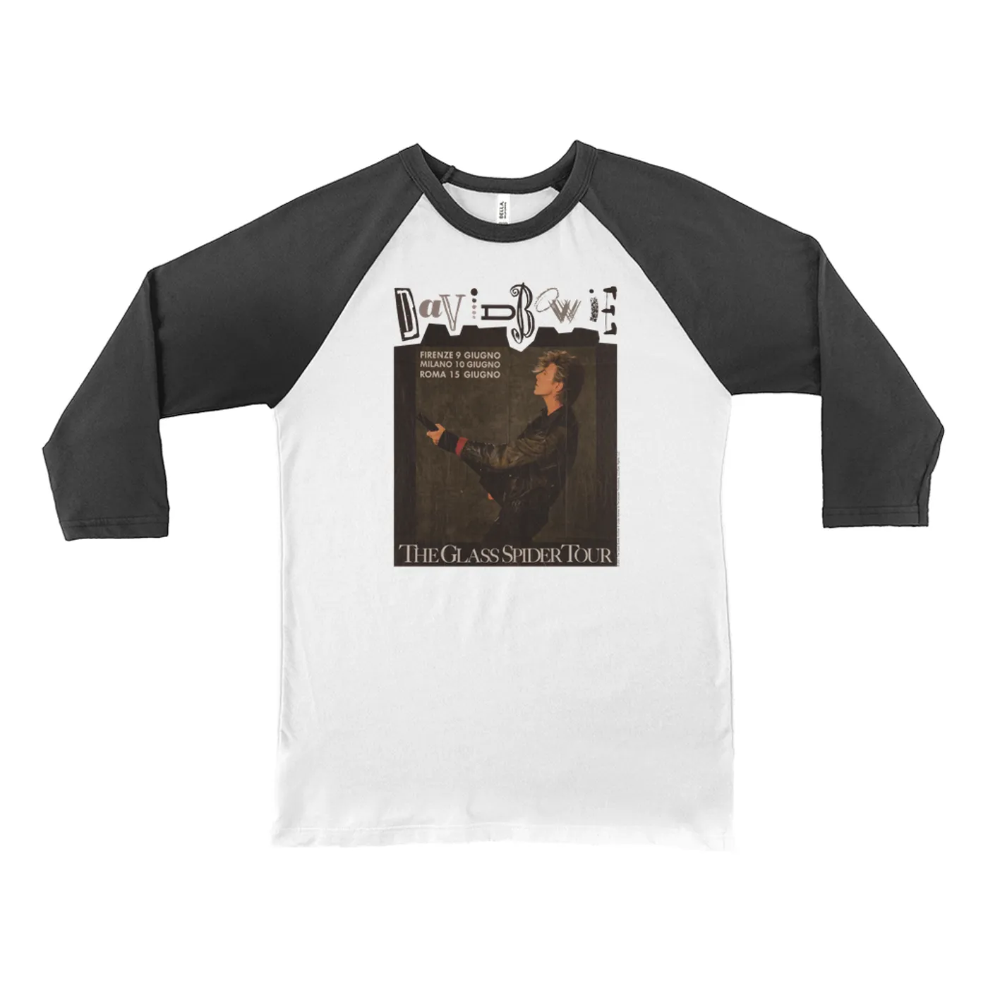 David Bowie 3/4 Sleeve Baseball Tee | The Glass Spider European Tour David Bowie Shirt
