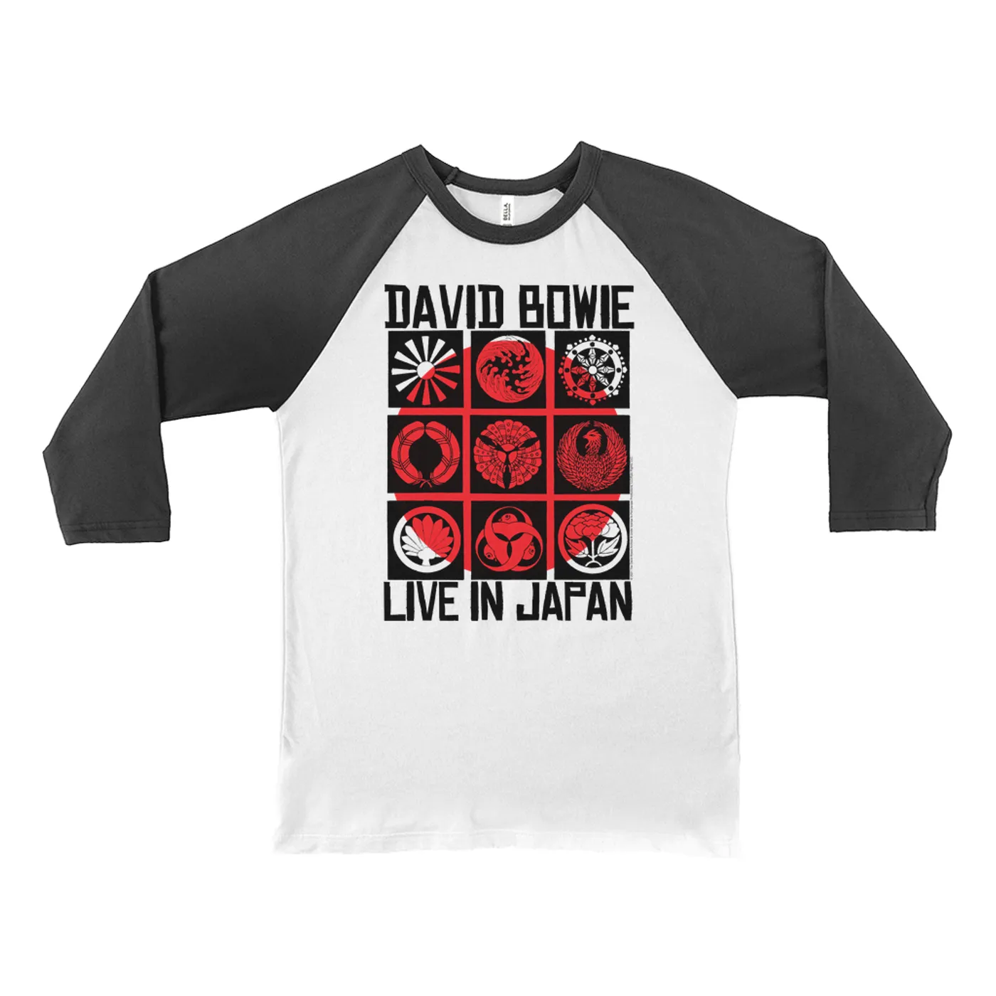 David Bowie 3/4 Sleeve Baseball Tee | Live In Japan Concert Poster David Bowie Shirt
