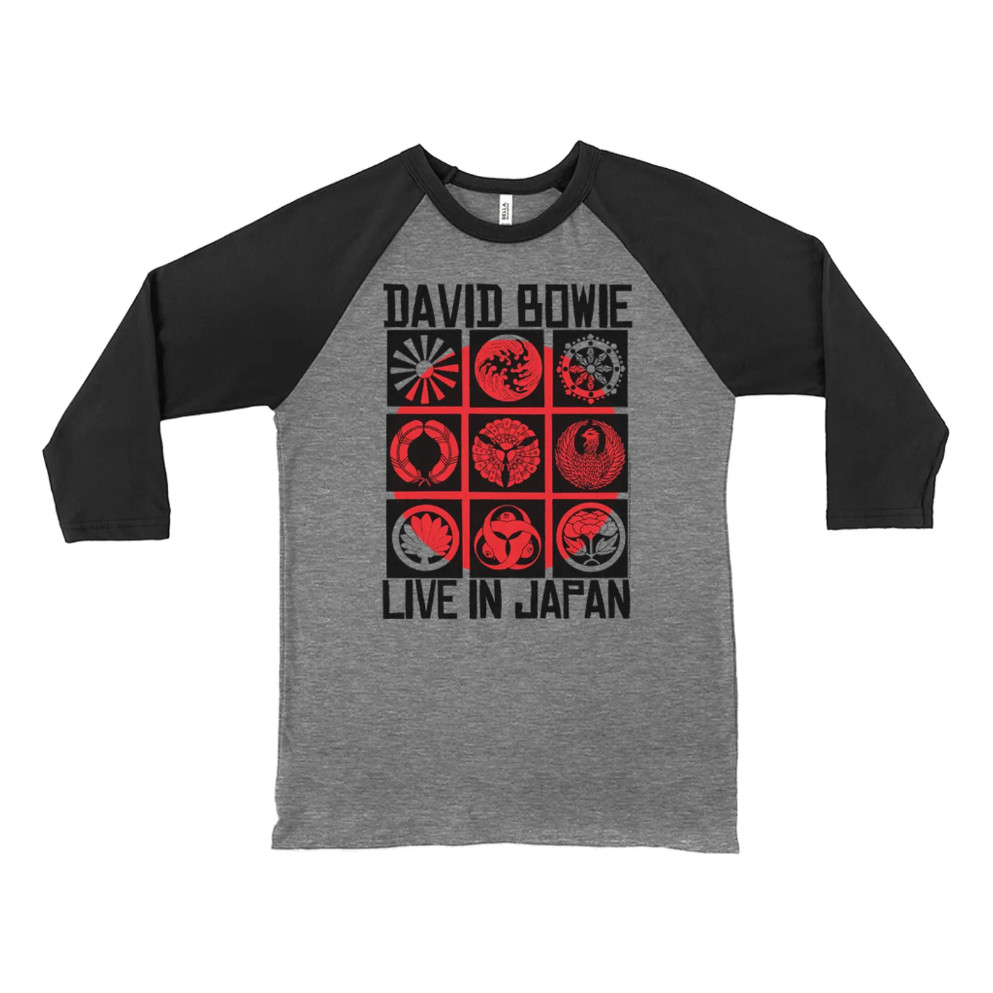 David Bowie 3/4 Sleeve Baseball Tee | Live In Japan Concert Poster David Bowie Shirt