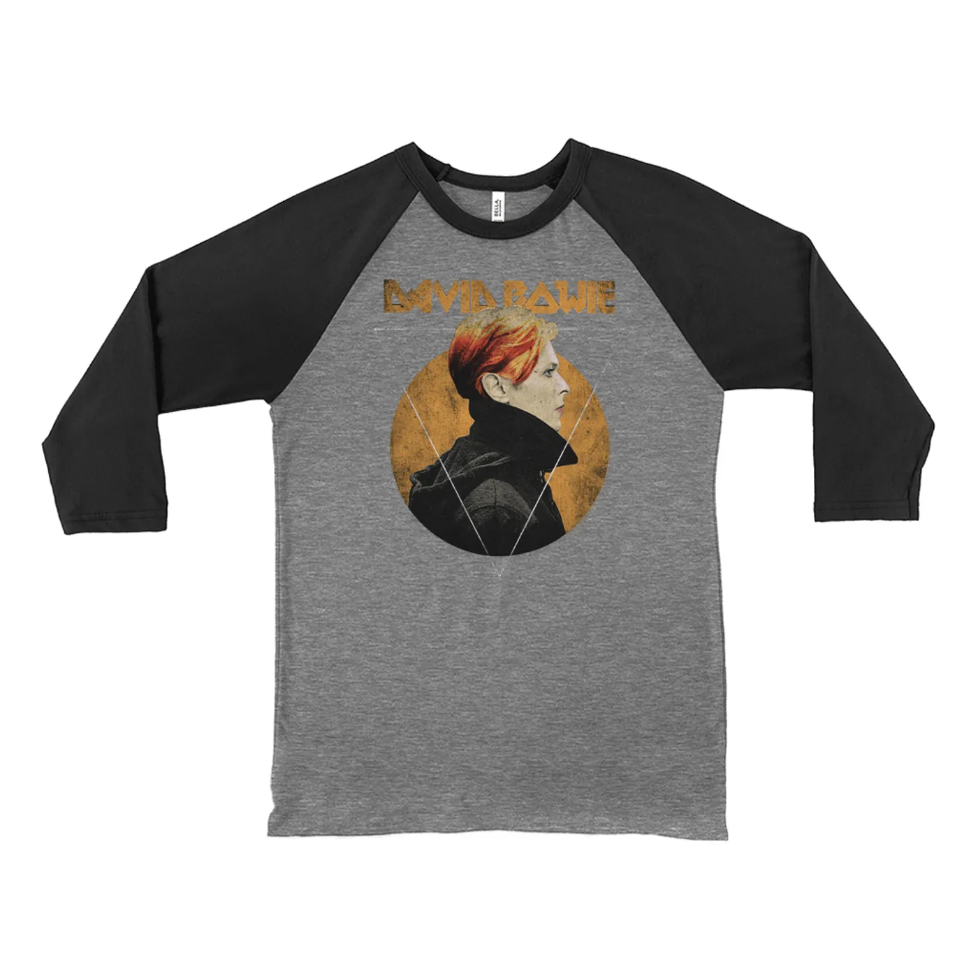 David Bowie 3/4 Sleeve Baseball Tee | Low Album Art Design Distressed David Bowie Shirt