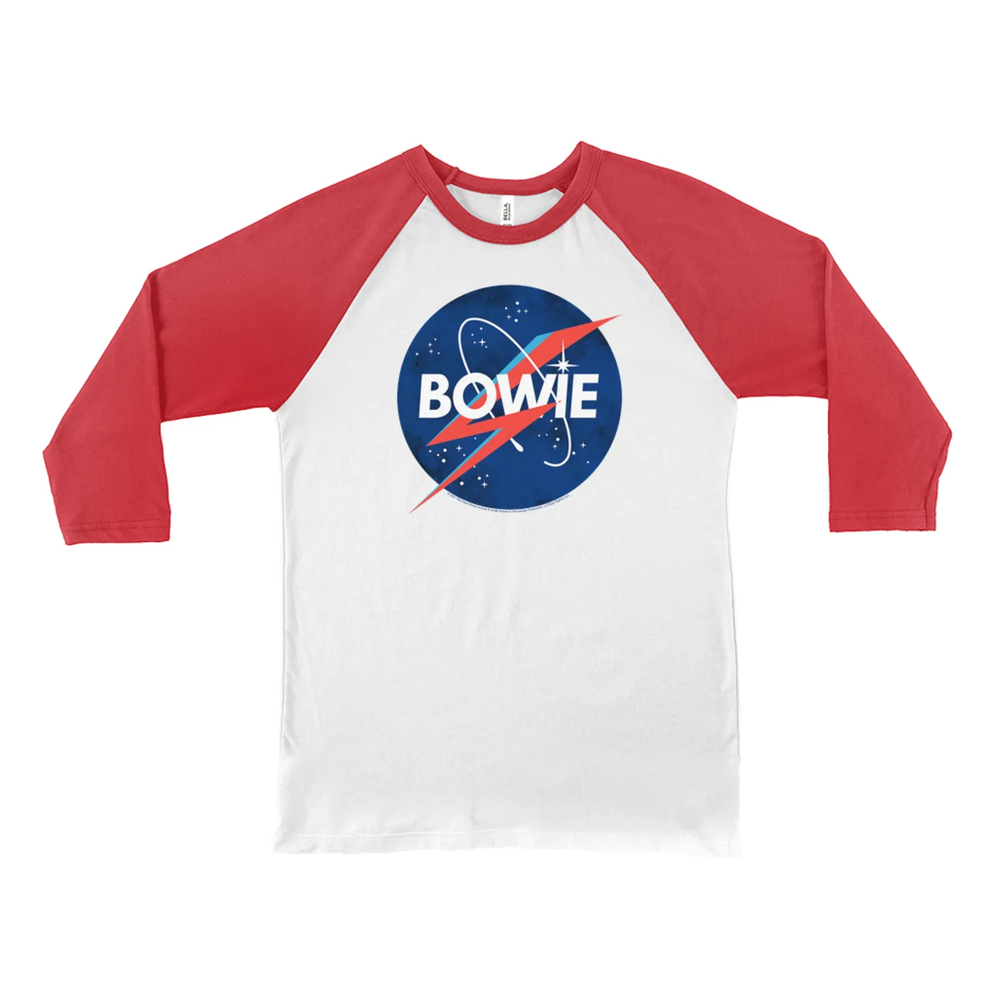 David Bowie 3/4 Sleeve Baseball Tee | Bowie NASA Inspiration David Bowie Shirt