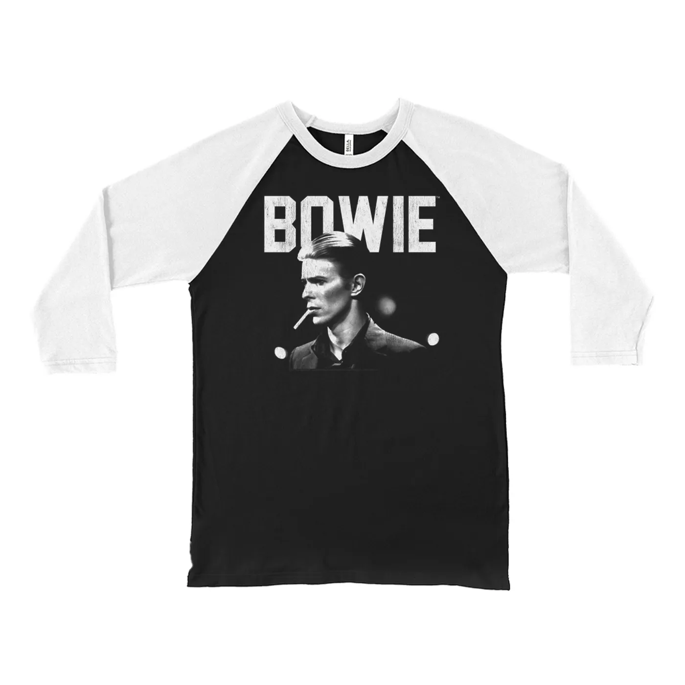 David Bowie 3/4 Sleeve Baseball Tee | Bowie's The Man Who Fell To Earth Design David Bowie Shirt (Merchbar Exclusive)