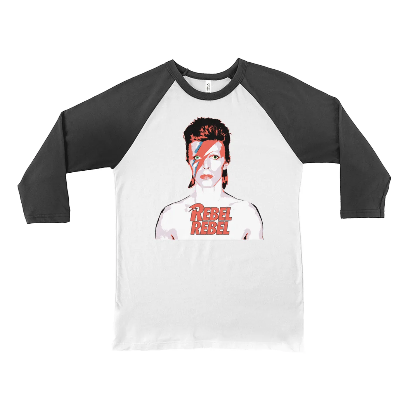David Bowie 3/4 Sleeve Baseball Tee | Bowie Ziggy Played Guitar David Bowie Shirt (Merchbar Exclusive)