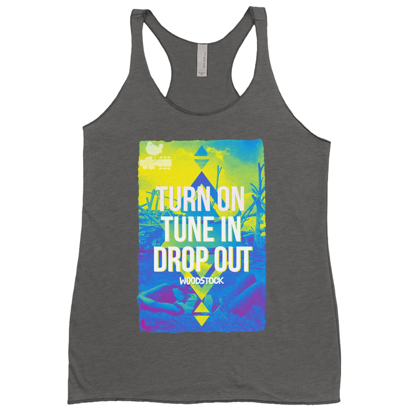 Woodstock Ladies' Tank Top | Turn On Tune In Drop Out Design Woodstock Shirt