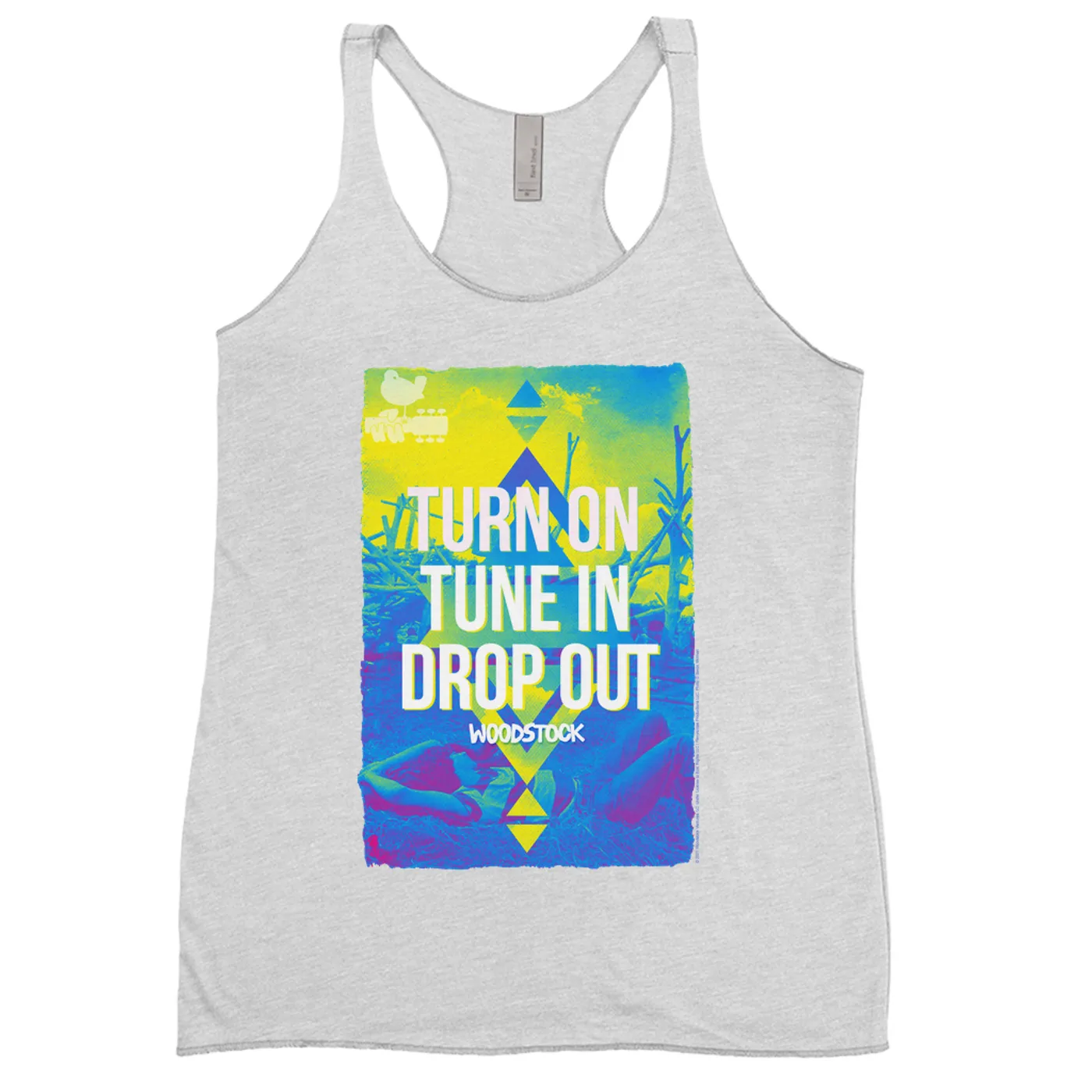 Woodstock Ladies' Tank Top | Turn On Tune In Drop Out Design Woodstock Shirt