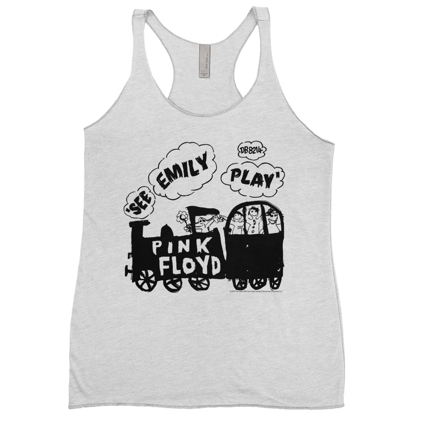 Pink Floyd Ladies' Tank Top | See Emily Play Train Sketch Pink Floyd Shirt