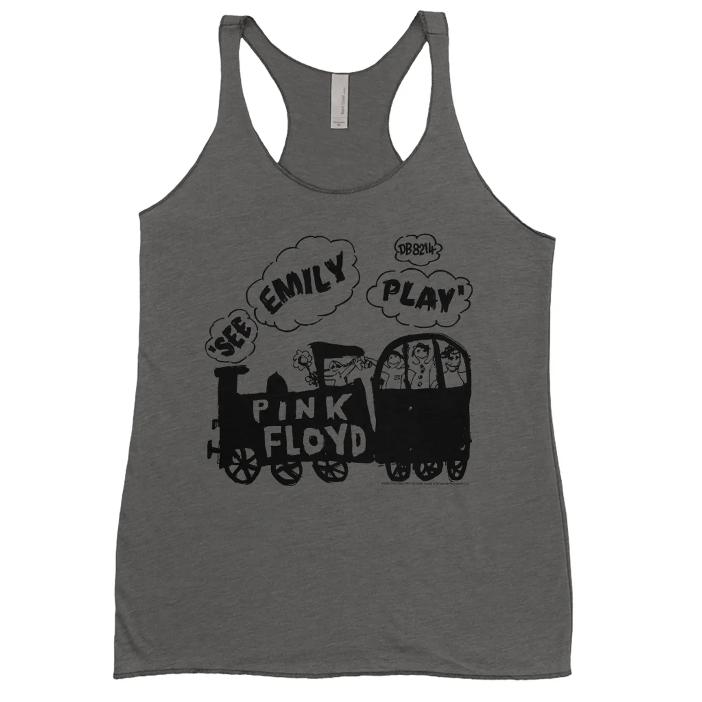 Pink Floyd Ladies' Tank Top | See Emily Play Train Sketch Pink Floyd Shirt