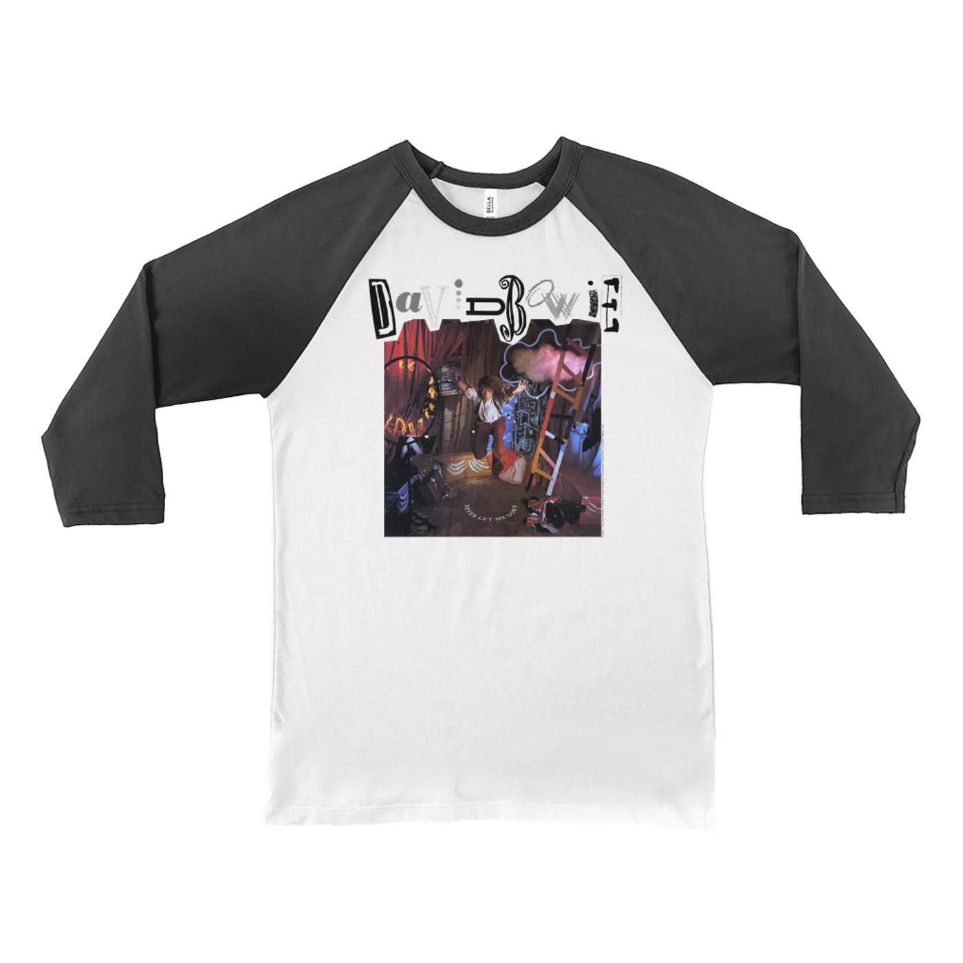 David Bowie 3/4 Sleeve Baseball Tee | Never Let Me Down Album Cover David Bowie Shirt