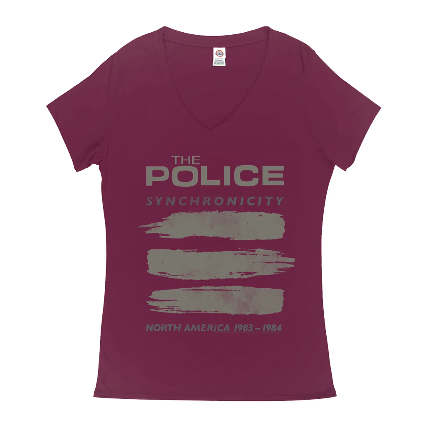The Police Ladies' V-neck T-Shirt | Synchronicity North America Tour 1983 - 1984 The Police Shirt