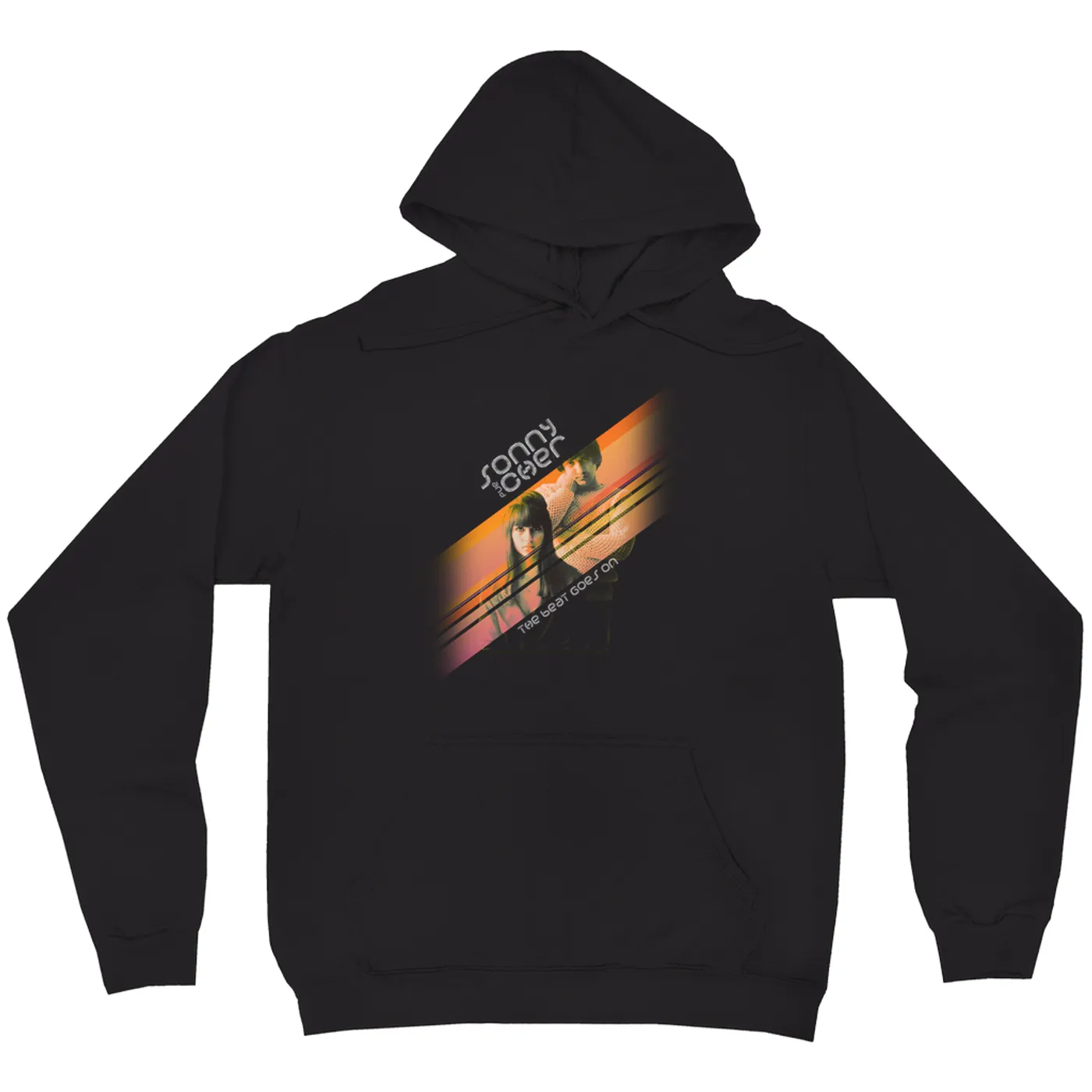 Sonny & Cher Hoodie | The Beat Goes On Orange Stripes Sonny and Cher Hoodie