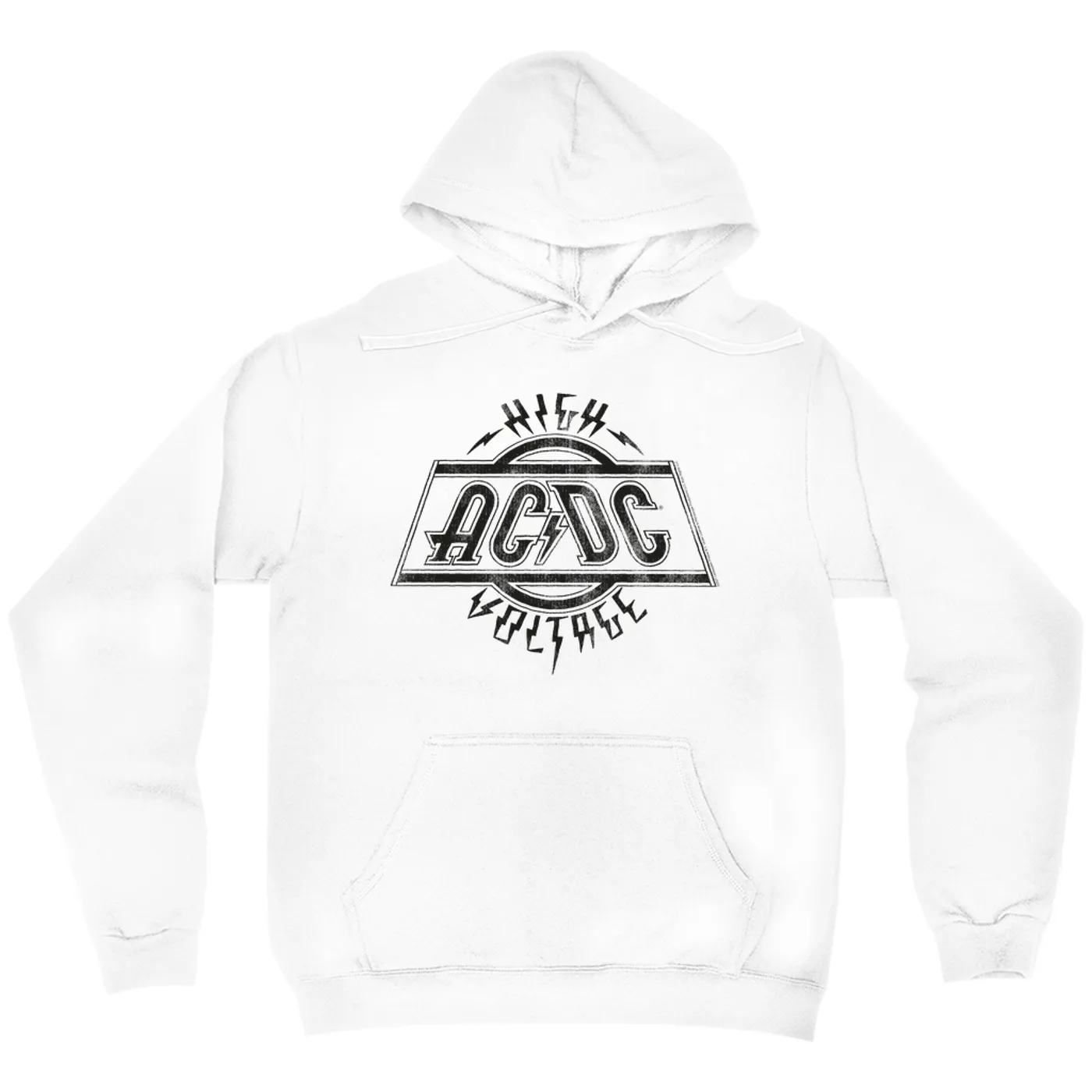 AC/DC Hoodie | High Voltage Logo Distressed ACDC Hoodie