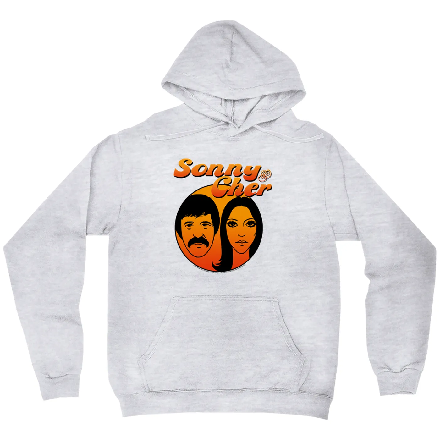 Sonny & Cher Hoodie | Comedy Hour Illustration And Logo Ombre Sonny and Cher Hoodie