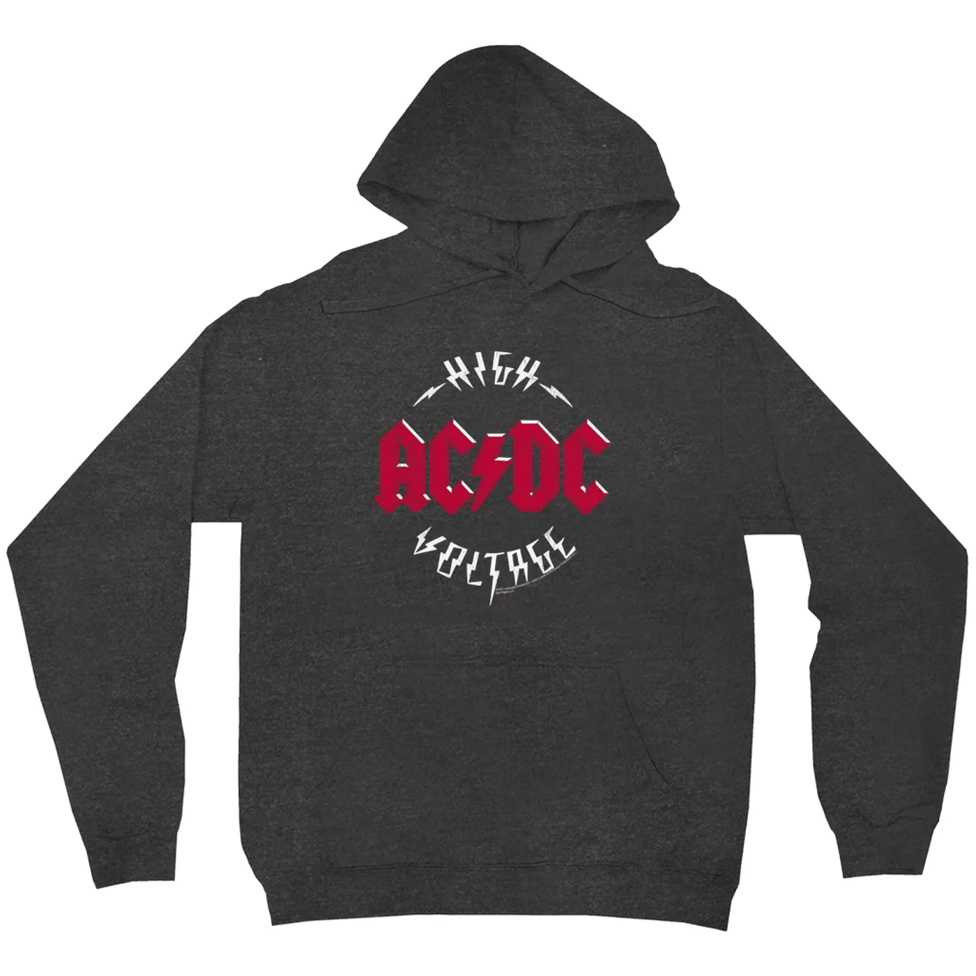 AC/DC Hoodie | High Voltage Red Logo Distressed ACDC Hoodie