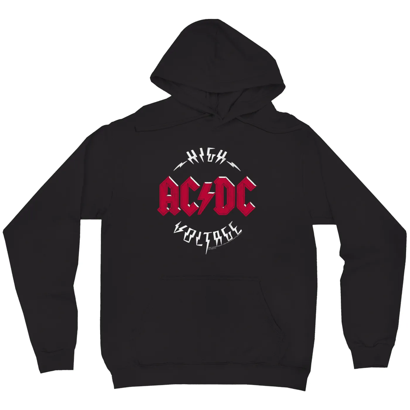 AC/DC Hoodie | High Voltage Red Logo Distressed ACDC Hoodie