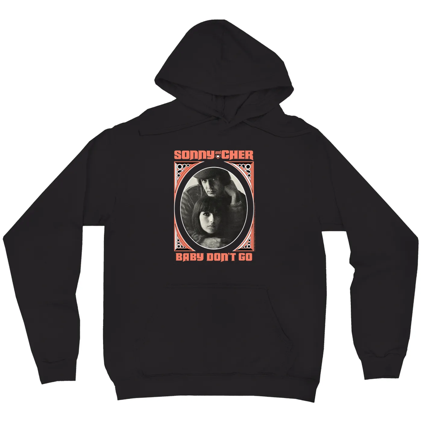 Sonny & Cher Hoodie | Baby Don't Go Retro Frame Image Sonny and Cher Hoodie (Merchbar Exclusive)