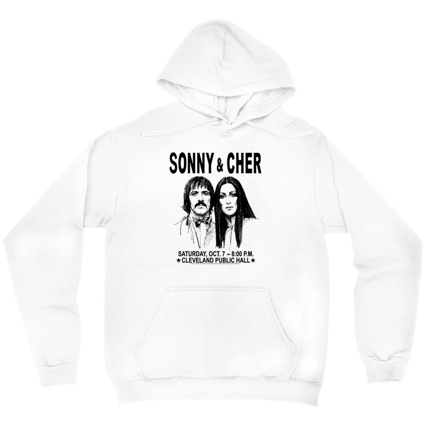 Sonny & Cher Hoodie | Cleaveland Hall Concert Poster Sonny and Cher Hoodie