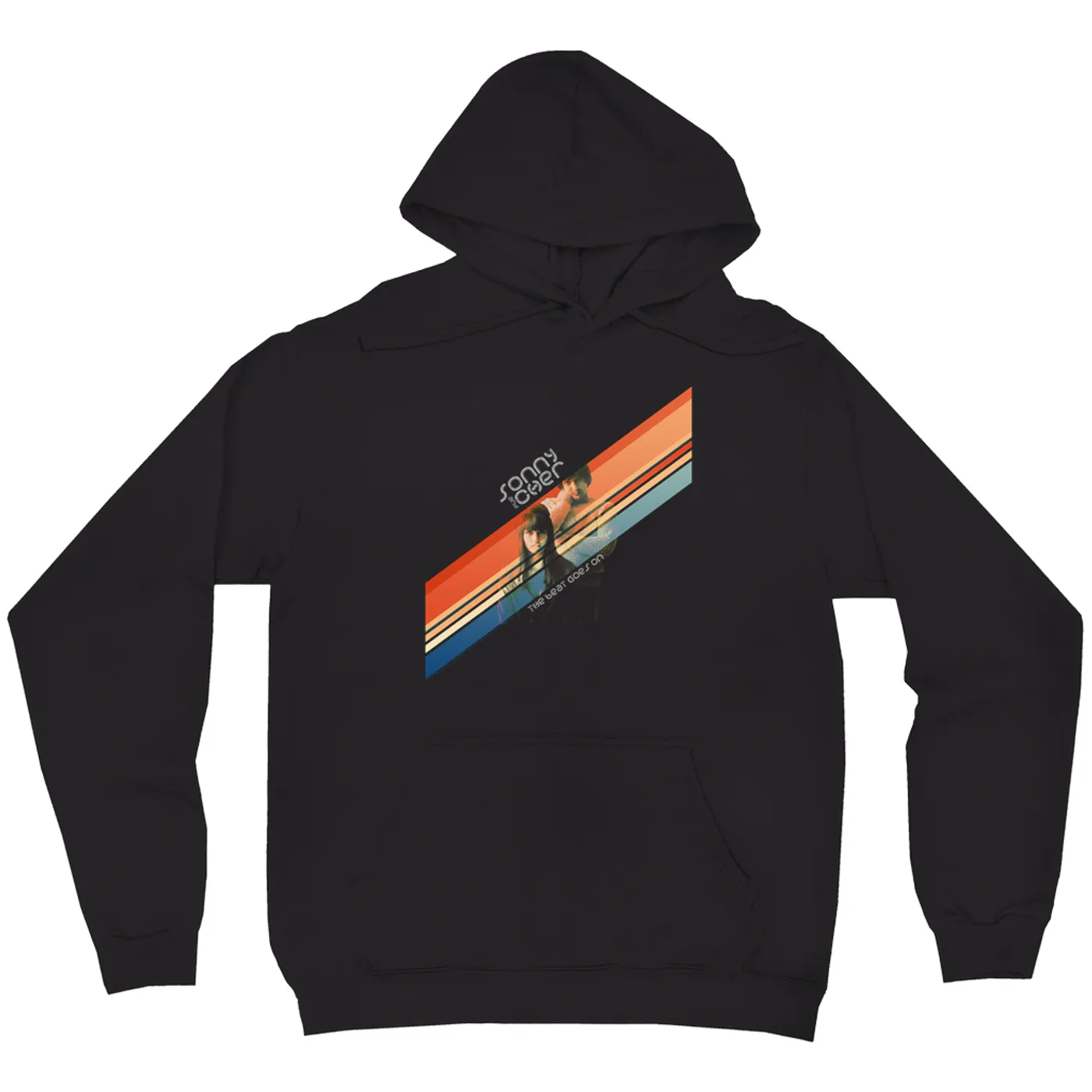 Sonny & Cher Hoodie | The Beat Goes On Retro Stripes Sonny and Cher Hoodie