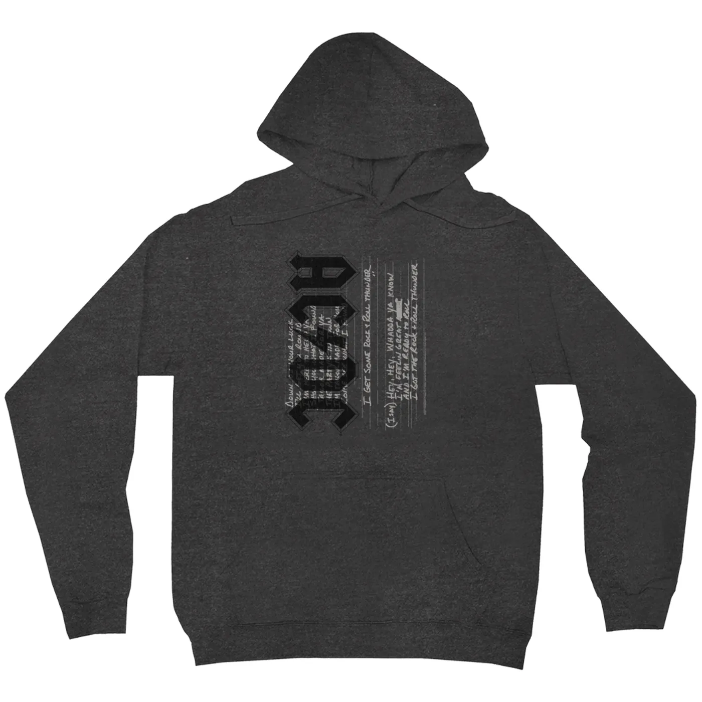 AC/DC Hoodie | Rock N' Roll Thunder Lyrics Image ACDC Hoodie