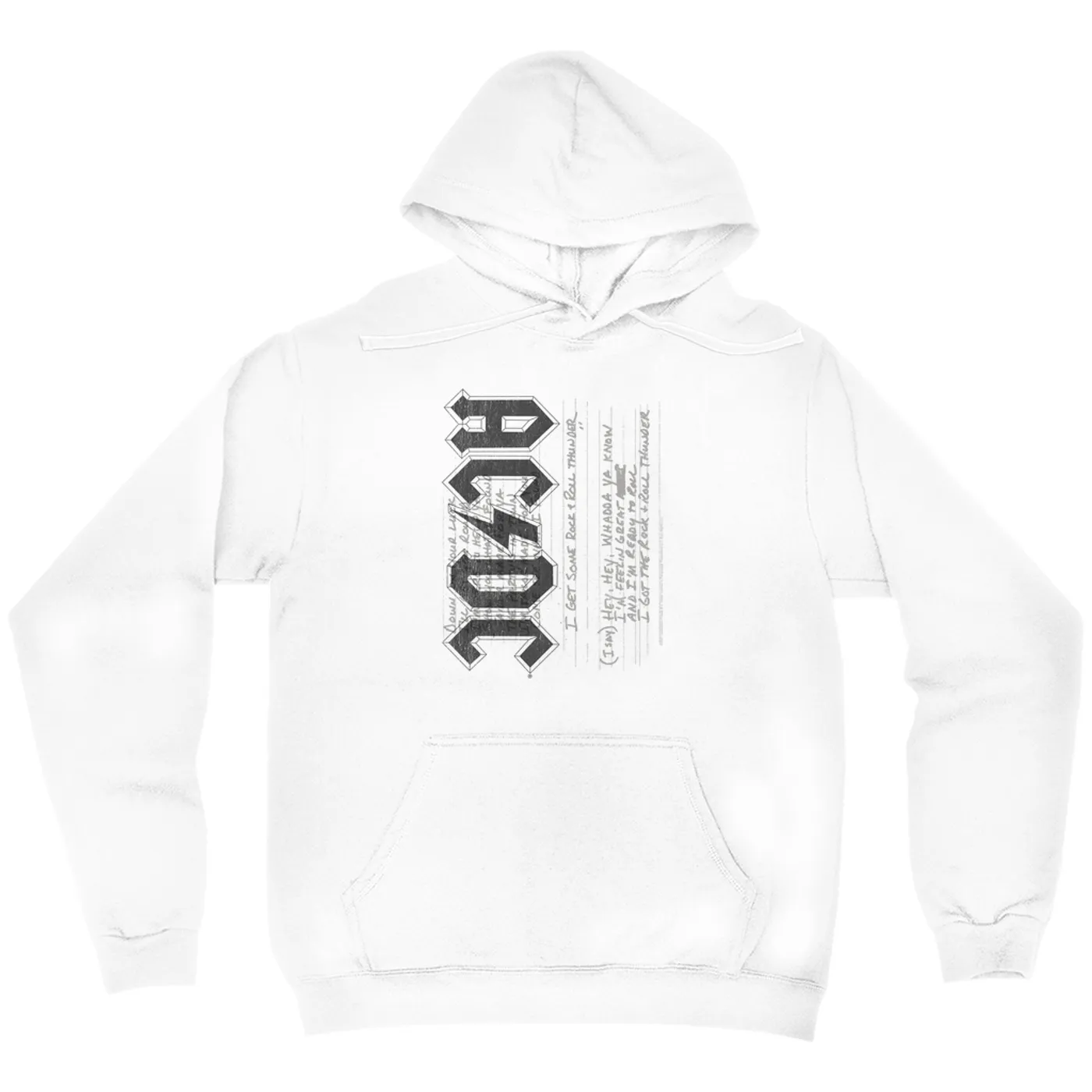 AC/DC Hoodie | Rock N' Roll Thunder Lyrics Image ACDC Hoodie
