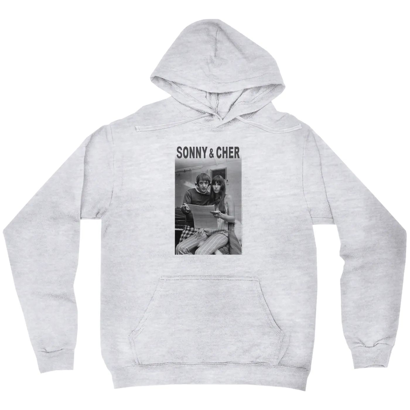 Sonny & Cher Hoodie | 1966 Recording Studio Photo And Logo Sonny and Cher Hoodie