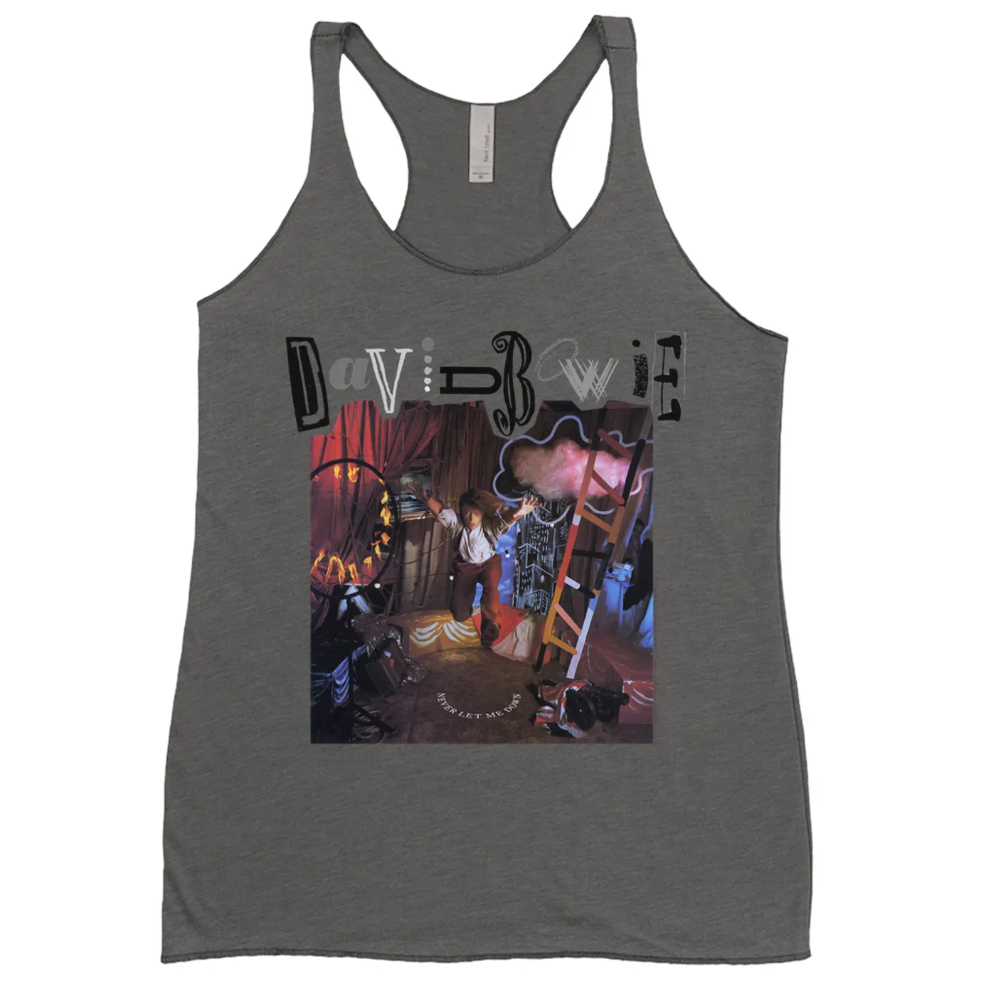 David Bowie Ladies' Tank Top | Never Let Me Down Album Cover David Bowie Shirt
