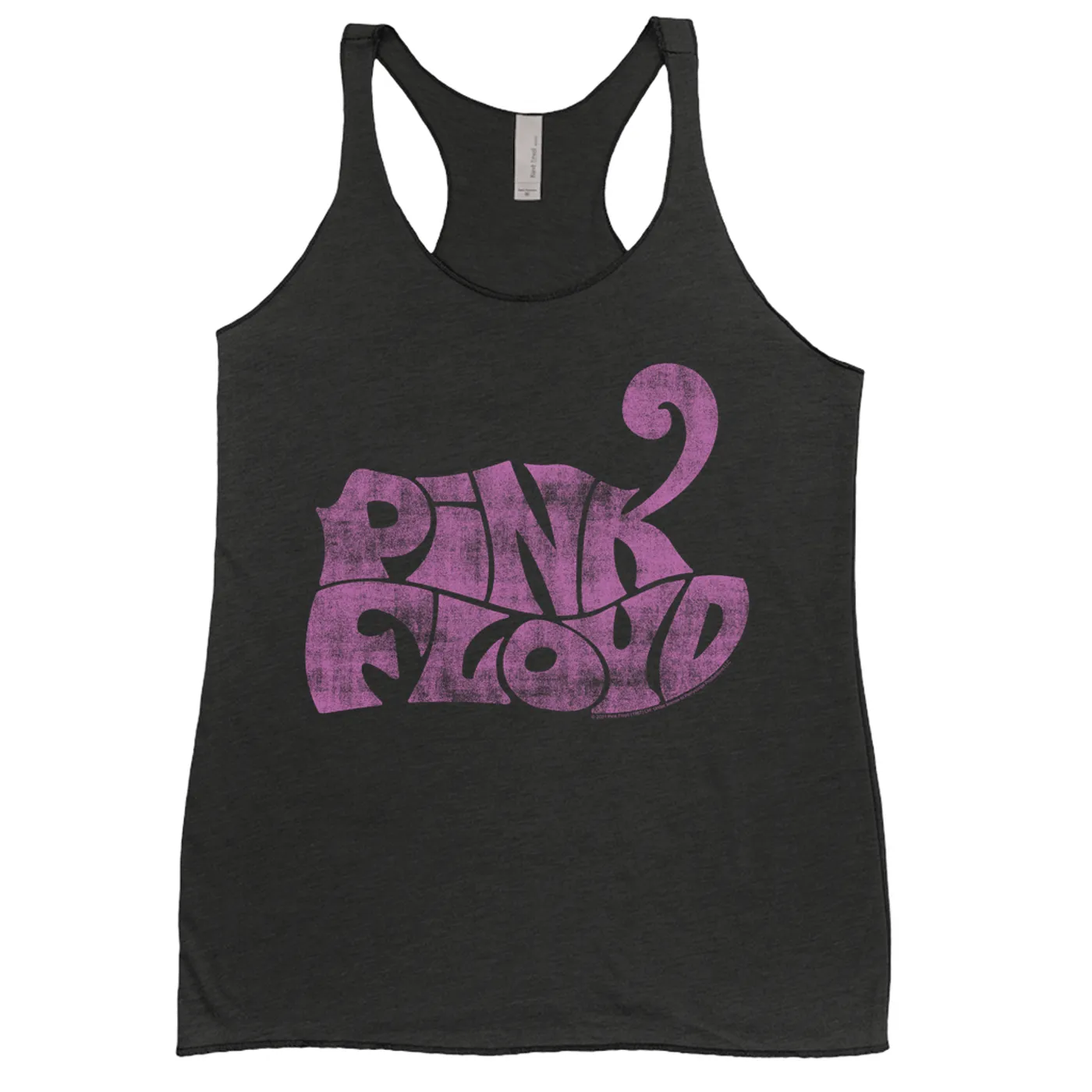 Pink Floyd Ladies' Tank Top | Groovy Logo Distressed Pink Pink Floyd Shirt