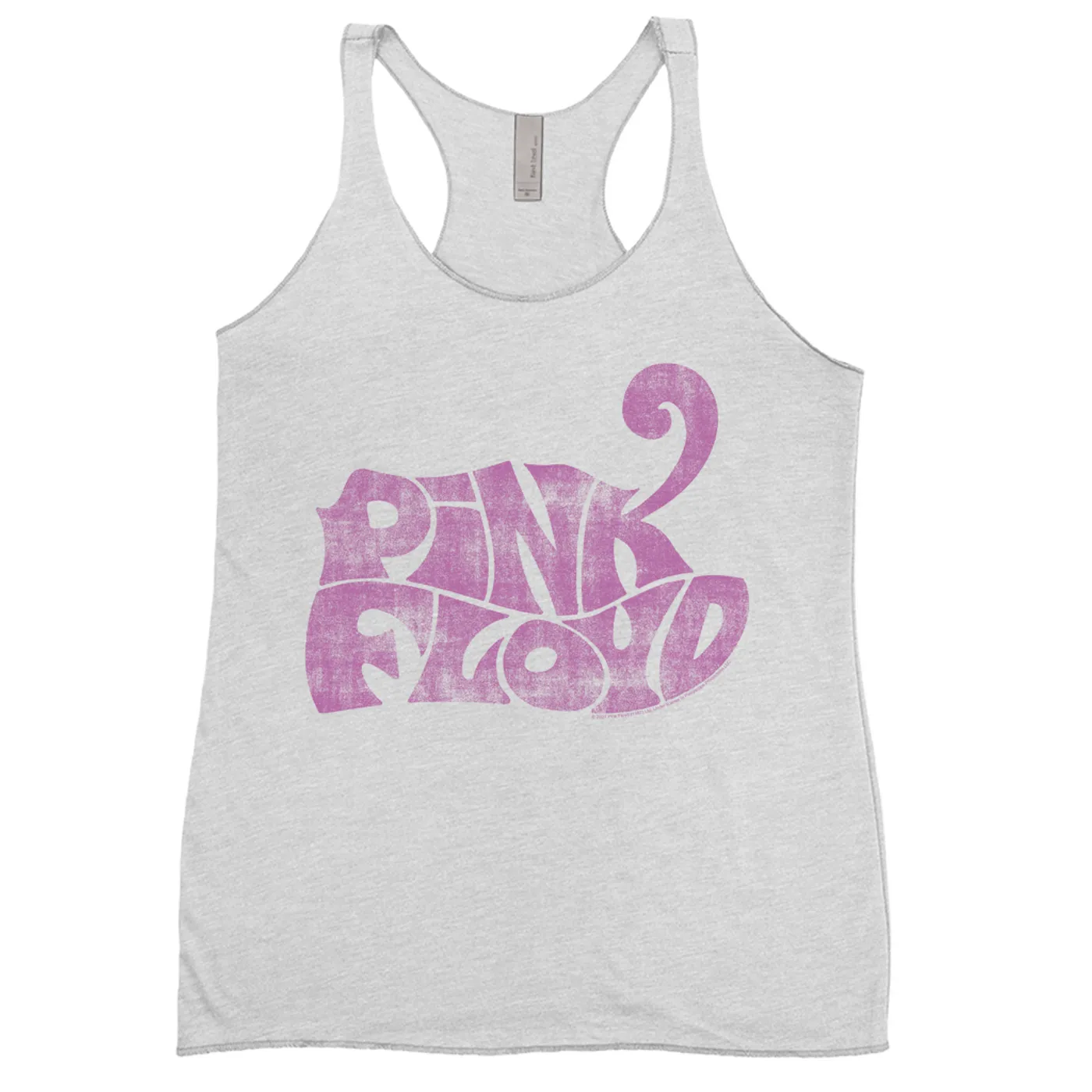 Pink Floyd Ladies' Tank Top | Groovy Logo Distressed Pink Pink Floyd Shirt