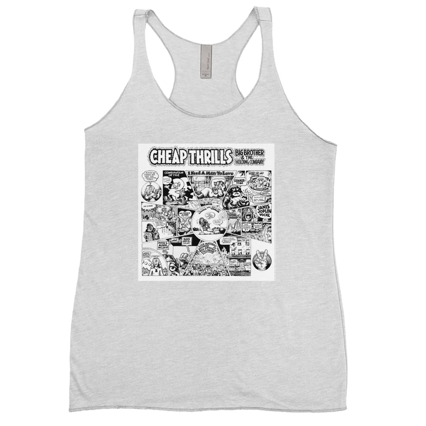 Big Brother & The Holding Company Ladies' Tank Top | Black and White Cheap Thrills Big Brother and The Holding Company Shirt