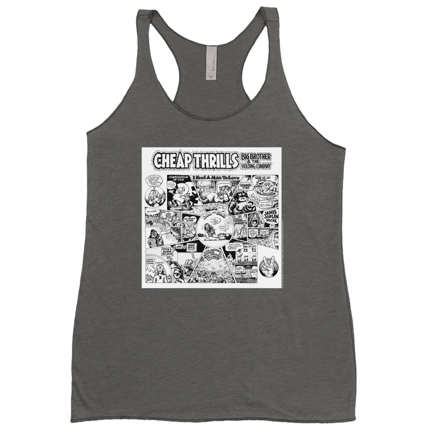 Big Brother & The Holding Company Ladies' Tank Top | Black and White Cheap Thrills Big Brother and The Holding Company Shirt