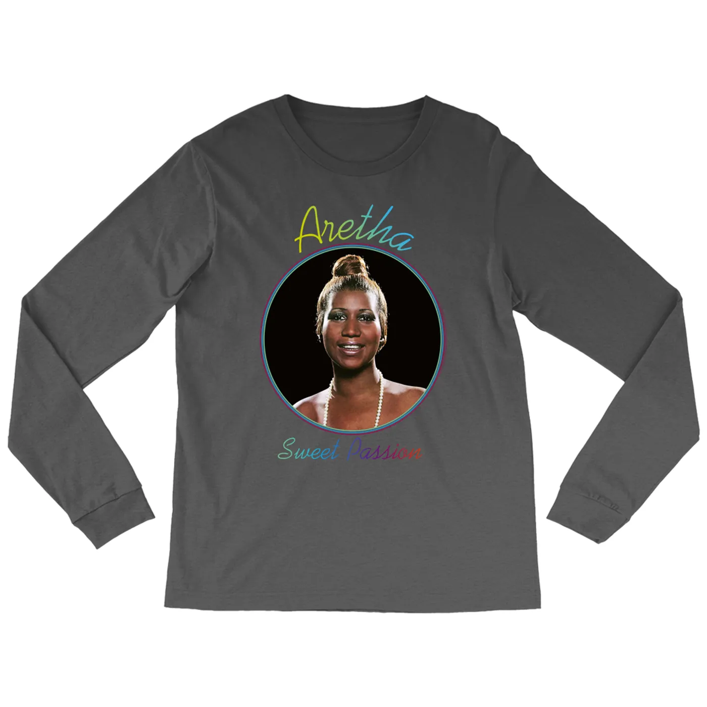 Aretha Franklin Long Sleeve Shirt | Sweet Passion Album Design Aretha Franklin Shirt (Merchbar Exclusive)