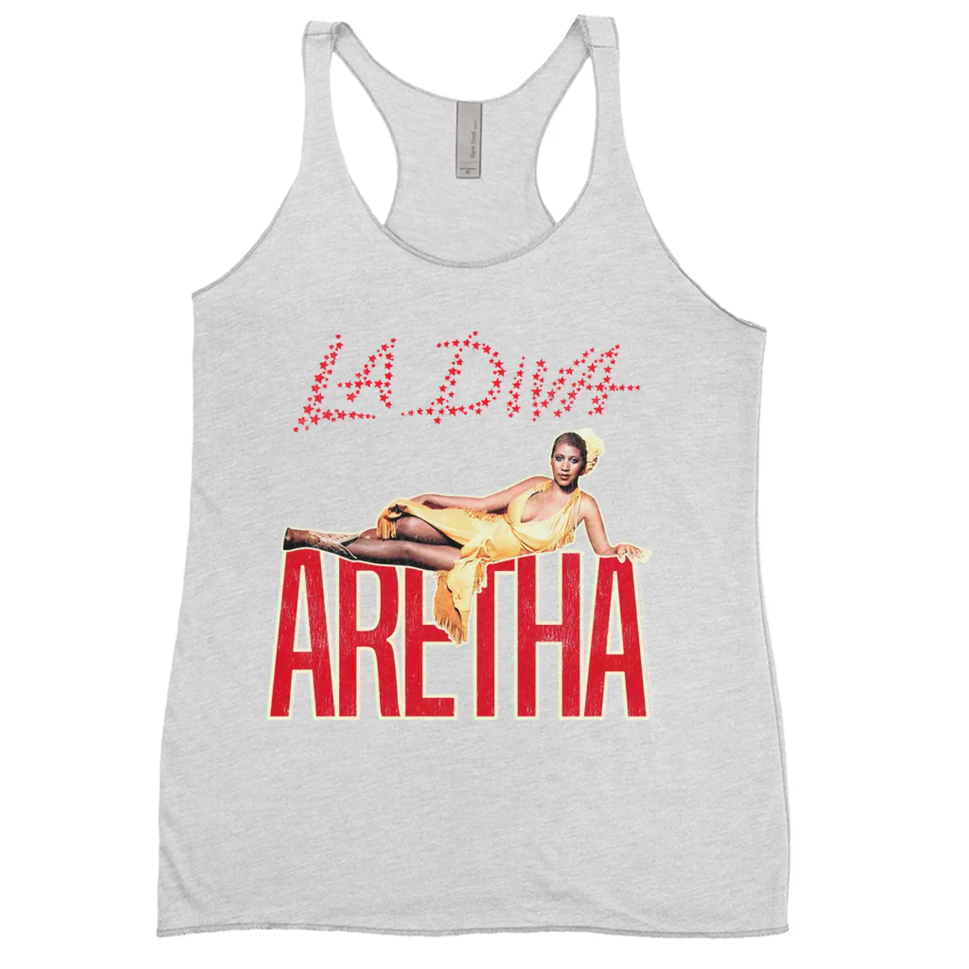 Aretha Franklin Ladies' Tank Top | La Diva Album Design Distressed Aretha Franklin Shirt (Merchbar Exclusive)