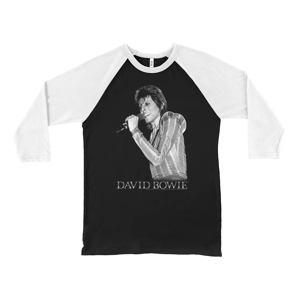 3/4 Sleeve Baseball Tee | Ziggy Stardust On Stage Singing Shirt (Equineop Exclusive)