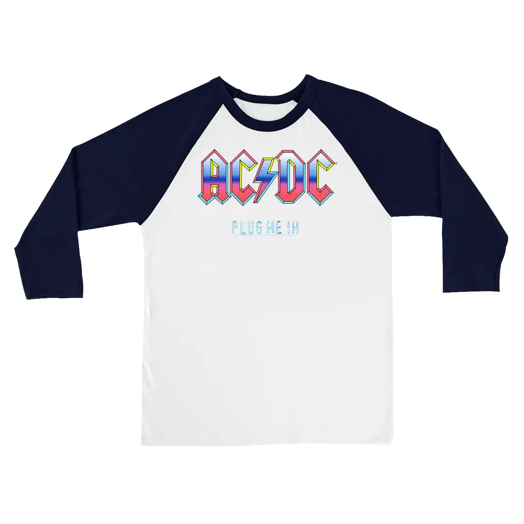 3/4 Sleeve Baseball Tee | Plug Me In Pastel Design Shirt (Equineop Exclusive)