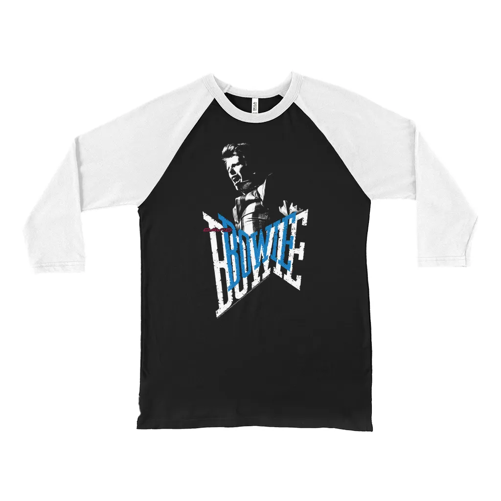 3/4 Sleeve Baseball Tee | Bowie On Stage Logo Design Shirt