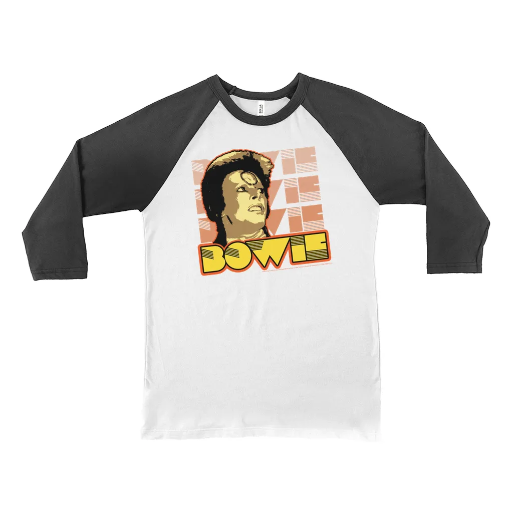 3/4 Sleeve Baseball Tee | Ziggy Stardust Close Up Retro Shirt (Equineop Exclusive)